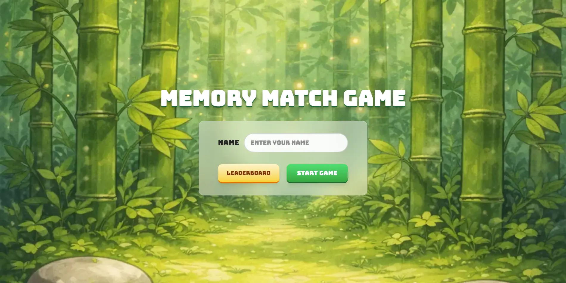 Memory Match Game project hero image