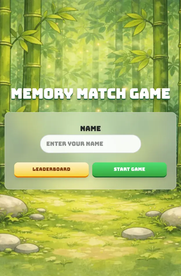 Memory Match Game project preview